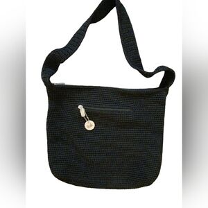 THE SAK crocheted shoulder bag.  Womens. Color: Black.